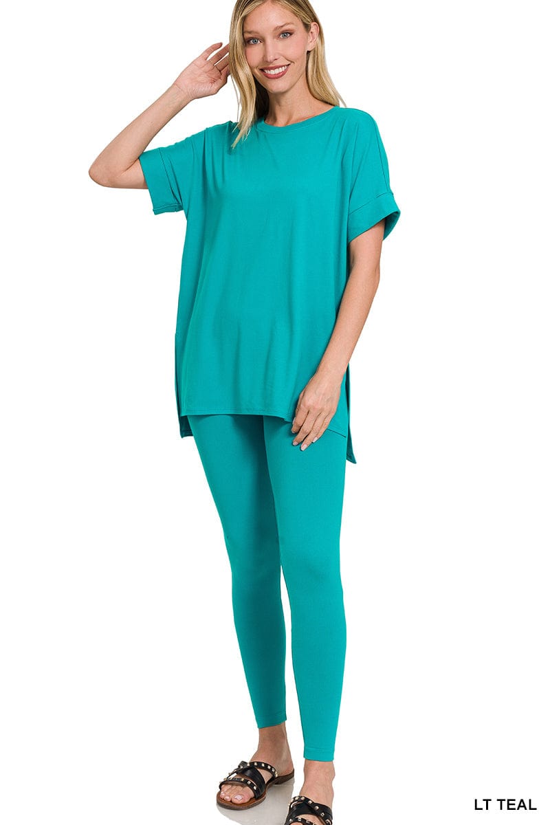 Brushed DTY Microfiber Loungewear Set -Variety Colors Available ZENANA