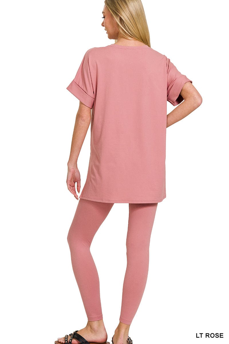 Brushed DTY Microfiber Loungewear Set -Variety Colors Available ZENANA