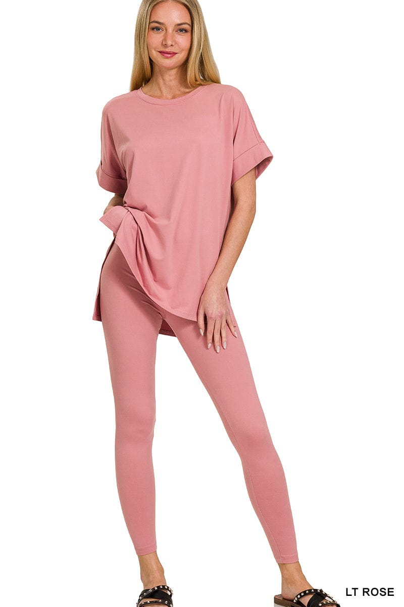 Brushed DTY Microfiber Loungewear Set -Variety Colors Available ZENANA