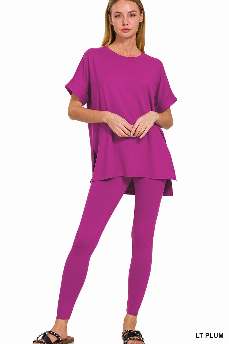 Brushed DTY Microfiber Loungewear Set -Variety Colors Available ZENANA
