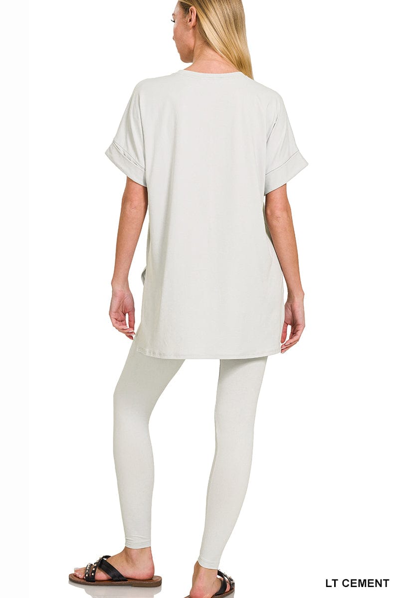 Brushed DTY Microfiber Loungewear Set -Variety Colors Available ZENANA