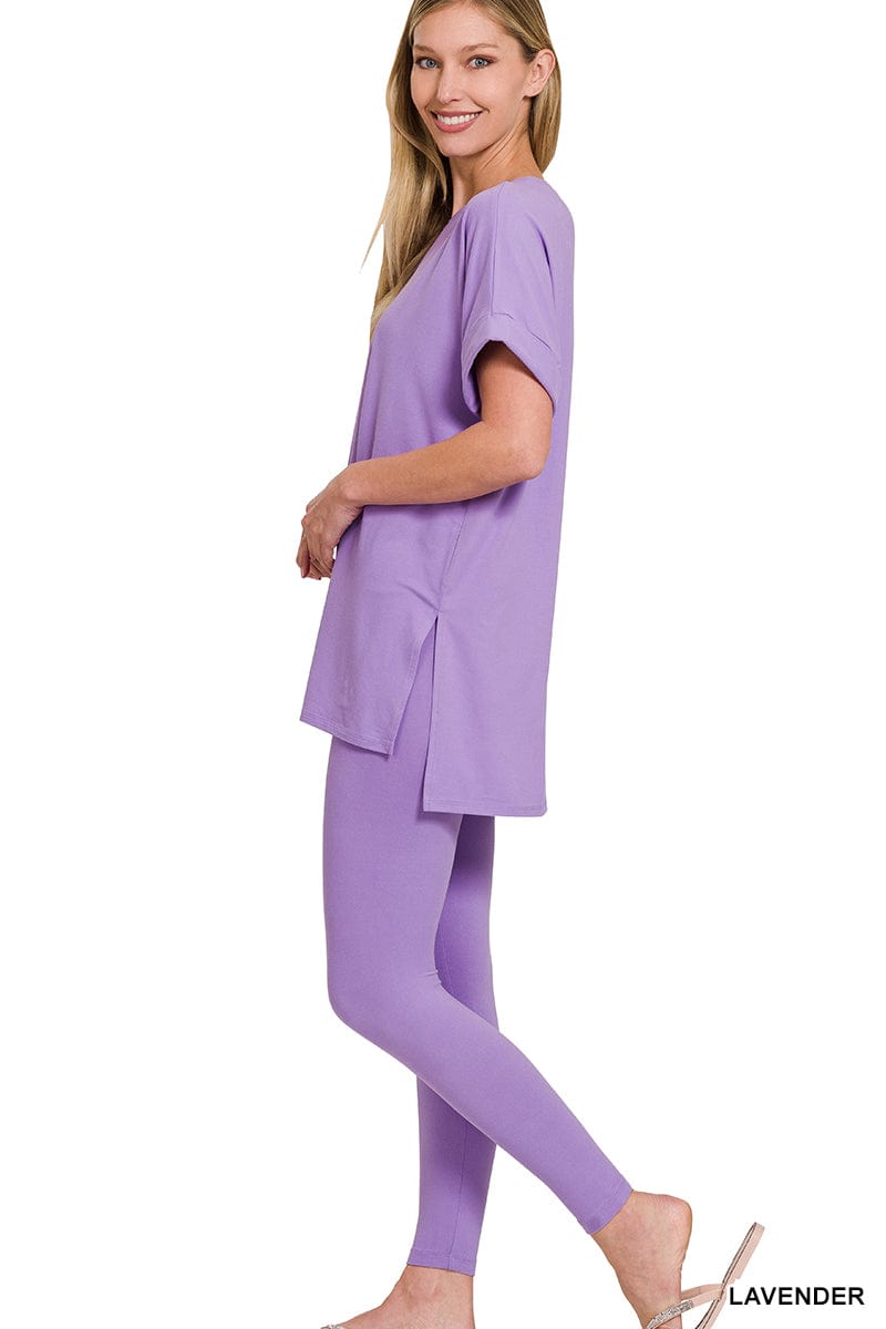 Brushed DTY Microfiber Loungewear Set -Variety Colors Available ZENANA