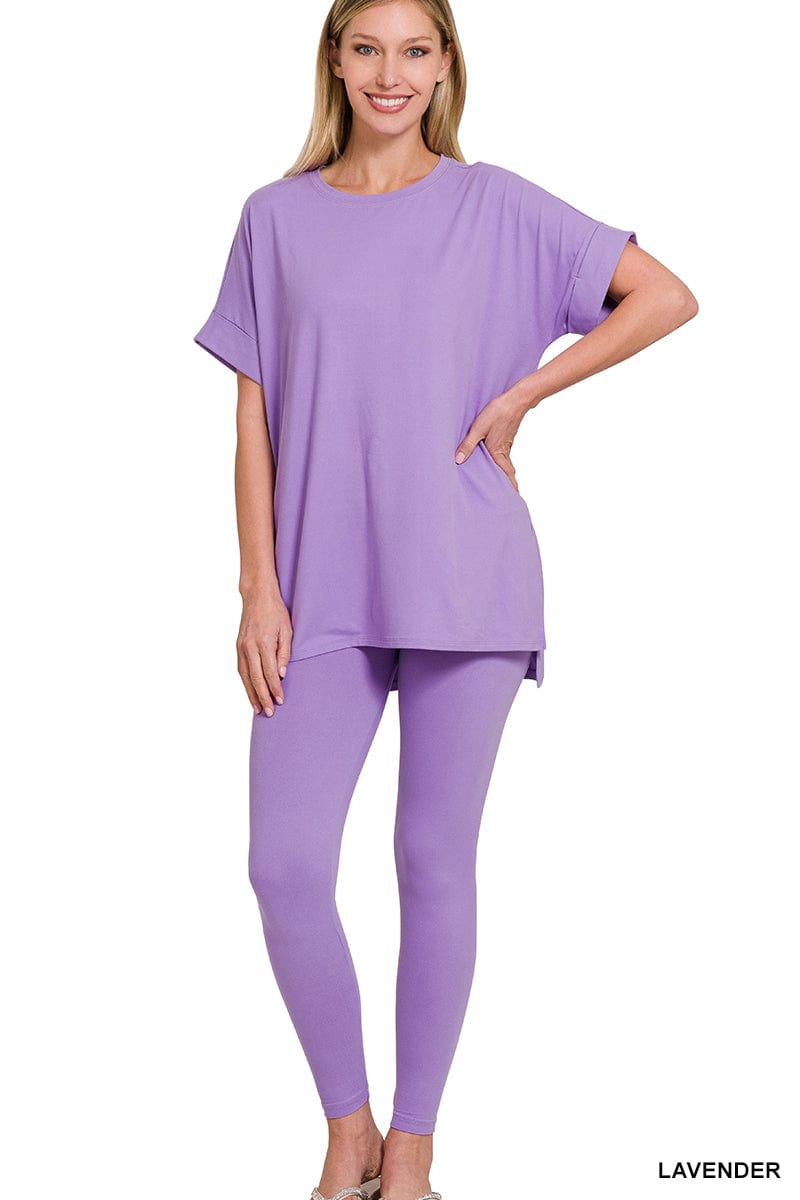 Brushed DTY Microfiber Loungewear Set -Variety Colors Available ZENANA