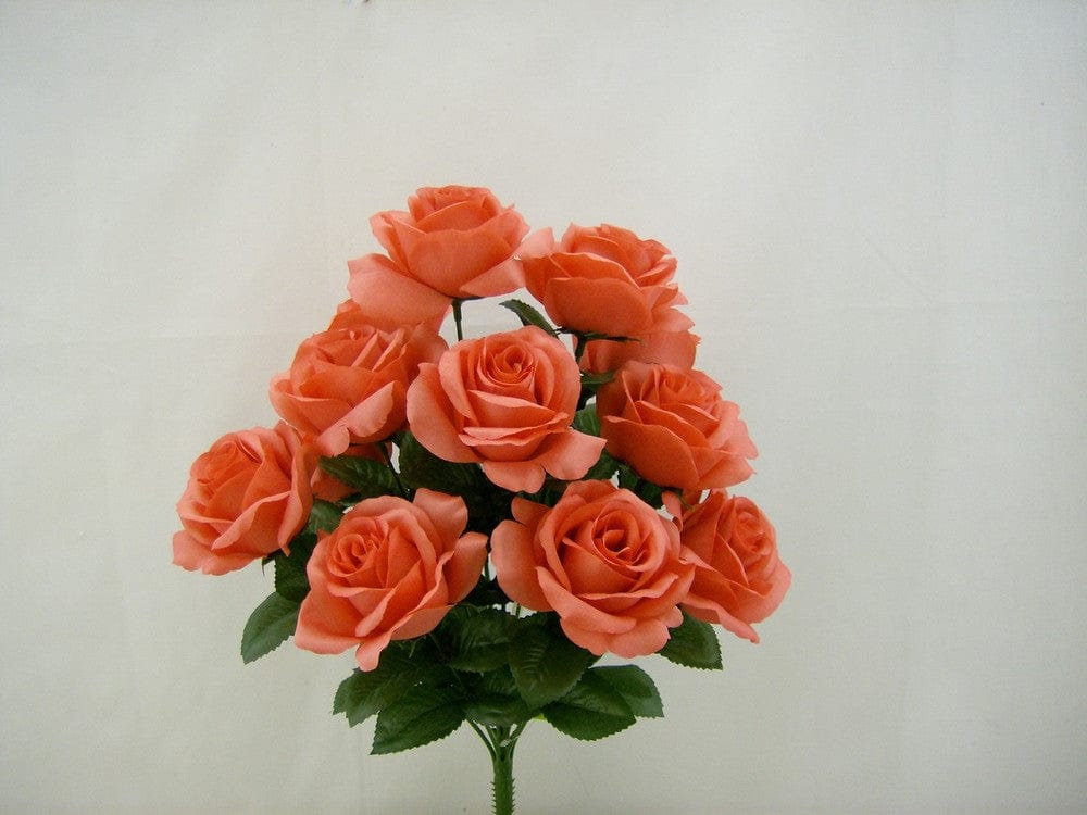 Color Fast Lillian Open Rose Bush-Coral Liberty Floral Flowers 30388-Coral
