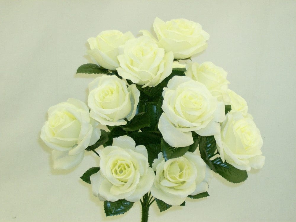 Color Fast Lillian Open Rose Bush-Cream Liberty Floral Flowers 30388-CM