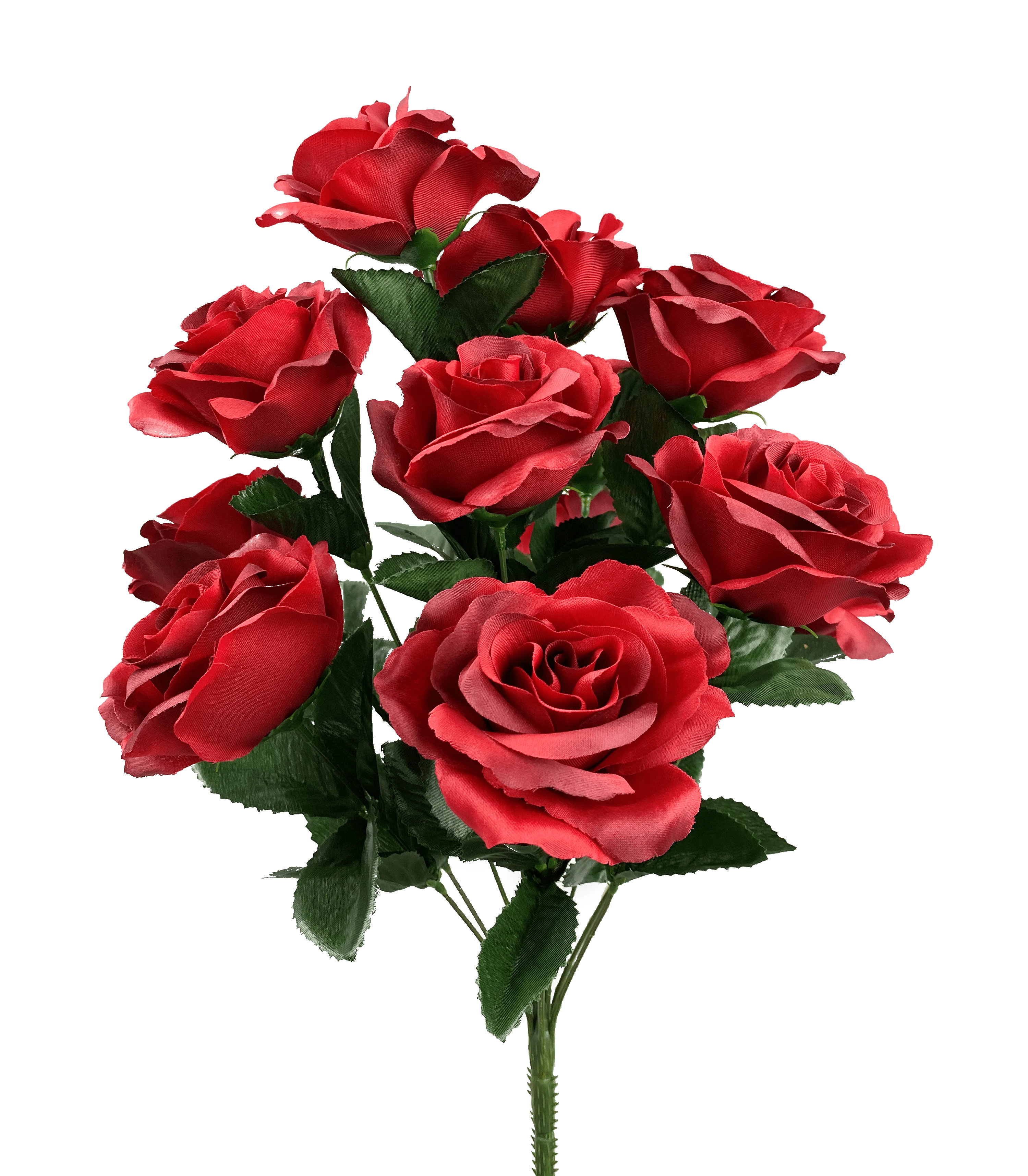 Color Fast Lillian Open Rose Bush-Dark Red Liberty Floral Flowers 30388RDBK