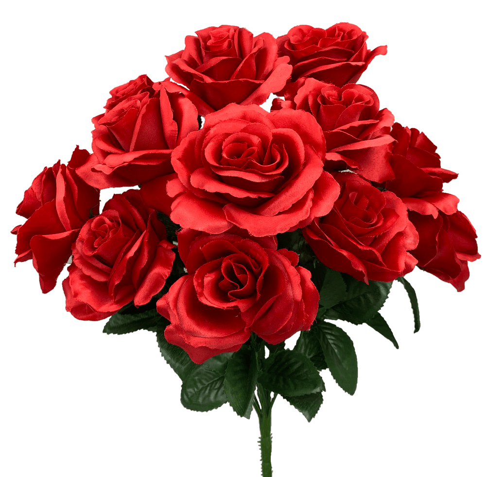 Color Fast Lillian Open Rose Bush-Red Liberty Floral Flowers 30388-Red