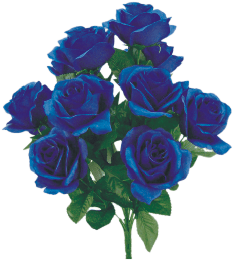 Color Fast Lillian Open Rose Bush-Royal Blue Liberty Floral Flowers 30388-RyBl