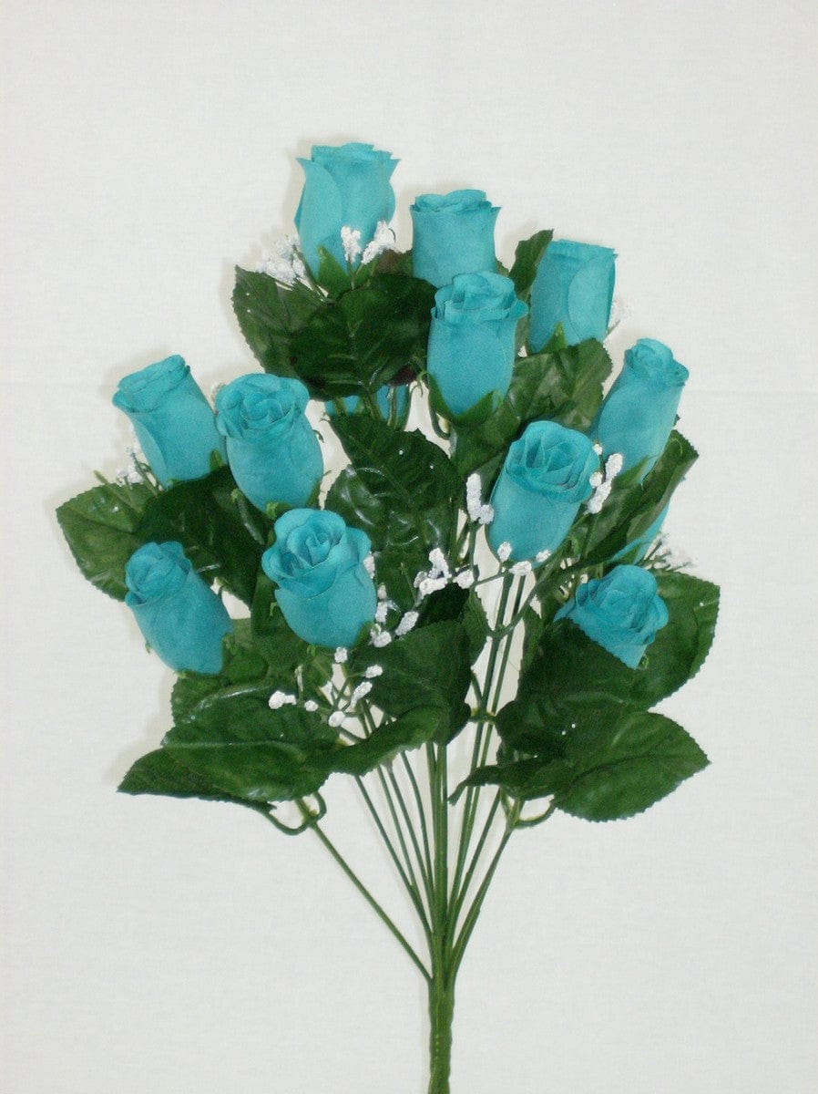 Color Fast Lillian Rose Bud Bush-Aqua Liberty Floral Flowers 30308-AQ