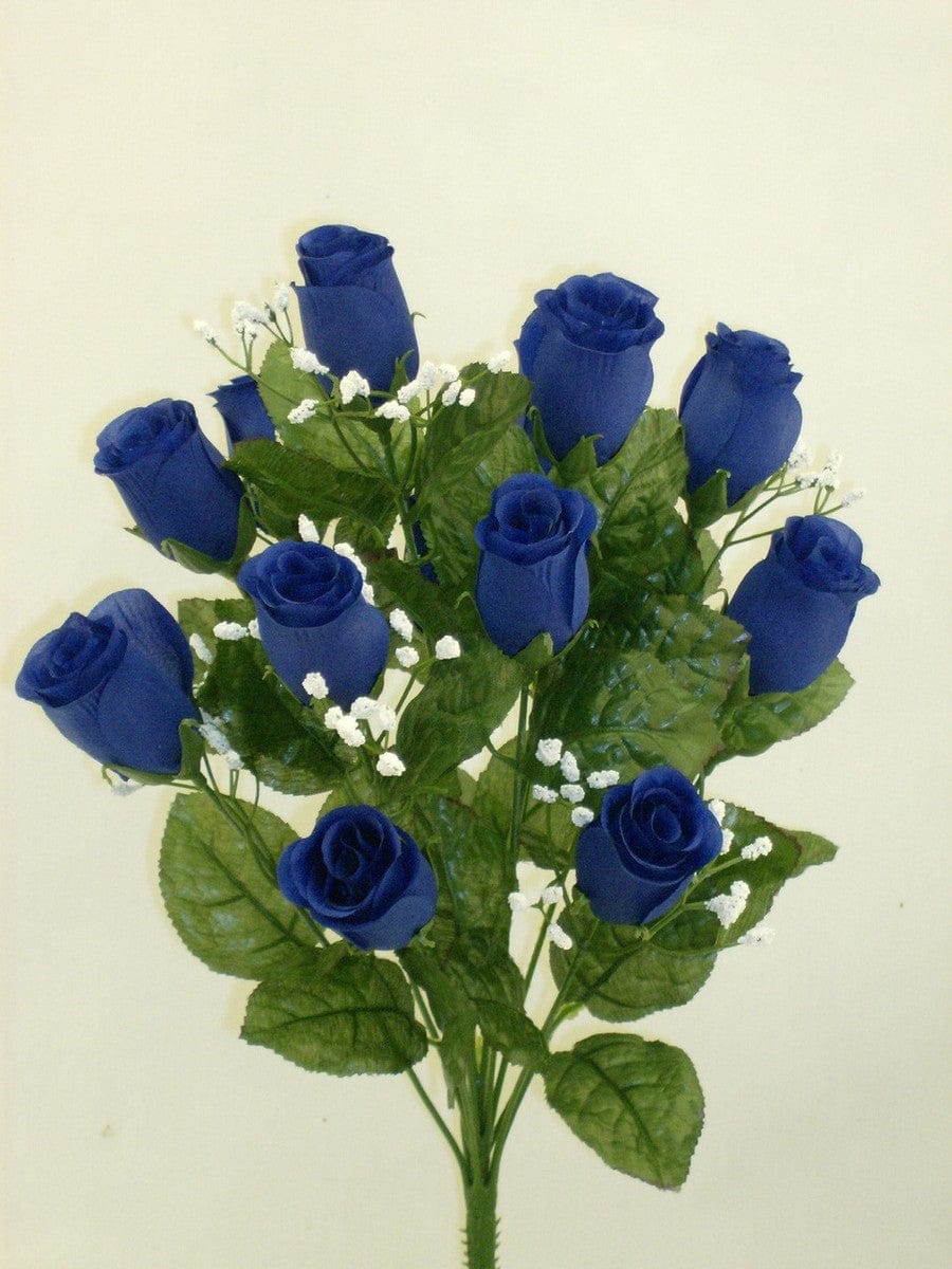 Color Fast Lillian Rose Bud Bush - Royal Blue Liberty Floral Flowers 30308-RYBL