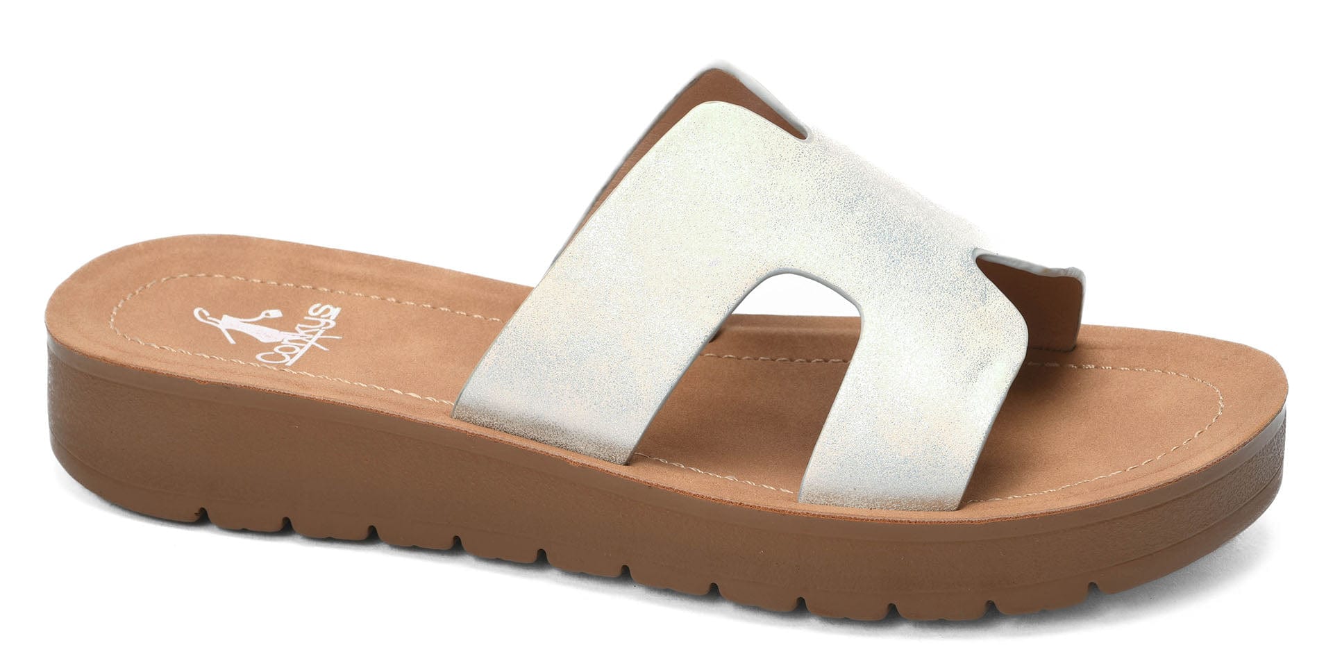 Corky's Hold Please Sandal_WHITE METALLIC CORKYS