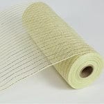 DECORATING MESH, METALIC, 10"x10 YDS/ROLL-IVORY Shirleys of Collins 5914-IVORY