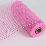 DECORATING MESH, METALIC, 10"x10 YDS/ROLL-PINK Shirleys of Collins 5914-PINK