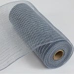 DECORATING MESH, METALIC, 10"x10 YDS/ROLL-SILVER Shirleys of Collins 5914-SILVER