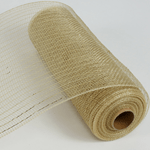 DECORATING MESH, METALLIC, 10"x10 YDS/ROLL-CHAMPAGNE Shirleys of Collins 5914-CHAMPAGNE