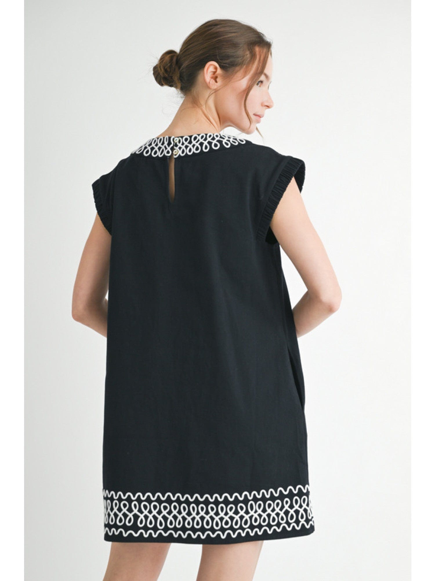 Drop shoulder solid dress JODIFL