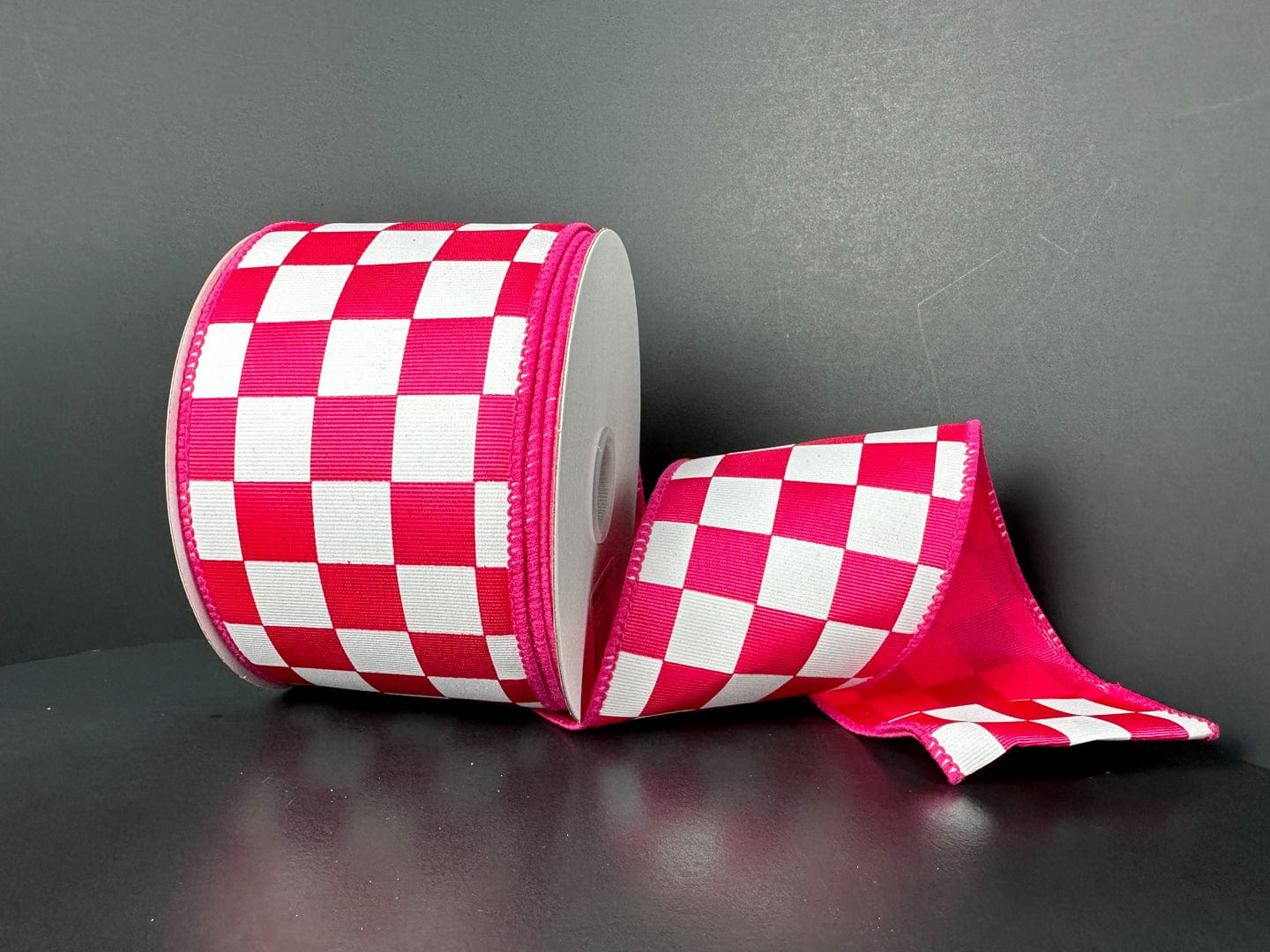 Fuchsia and White Checkerboard Ribbon 2.5" x 10 yds (Copy) Jascotina 41532-40-13