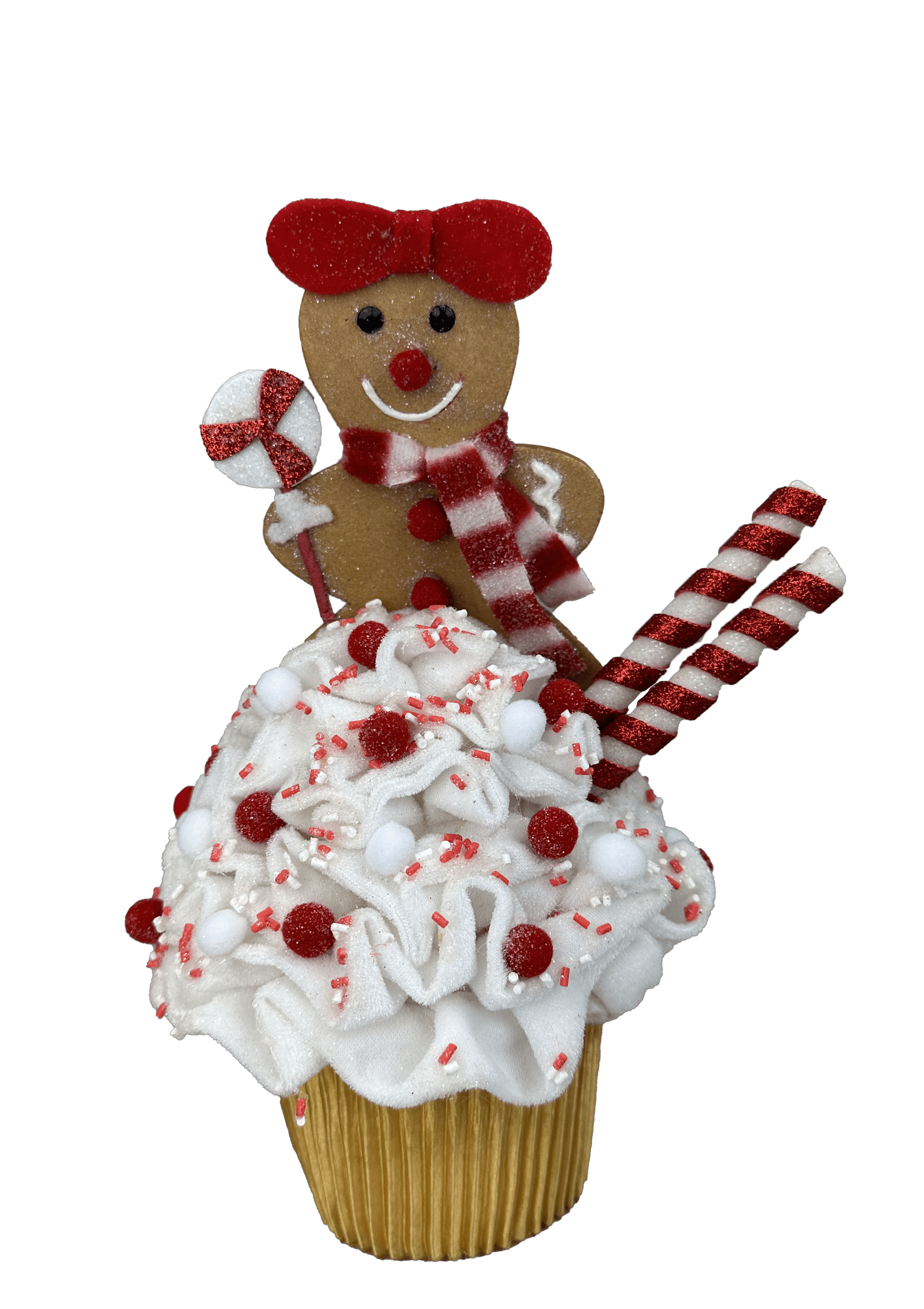 Gingerbread Cupcake Ornament Liberty Floral 86112RDWT