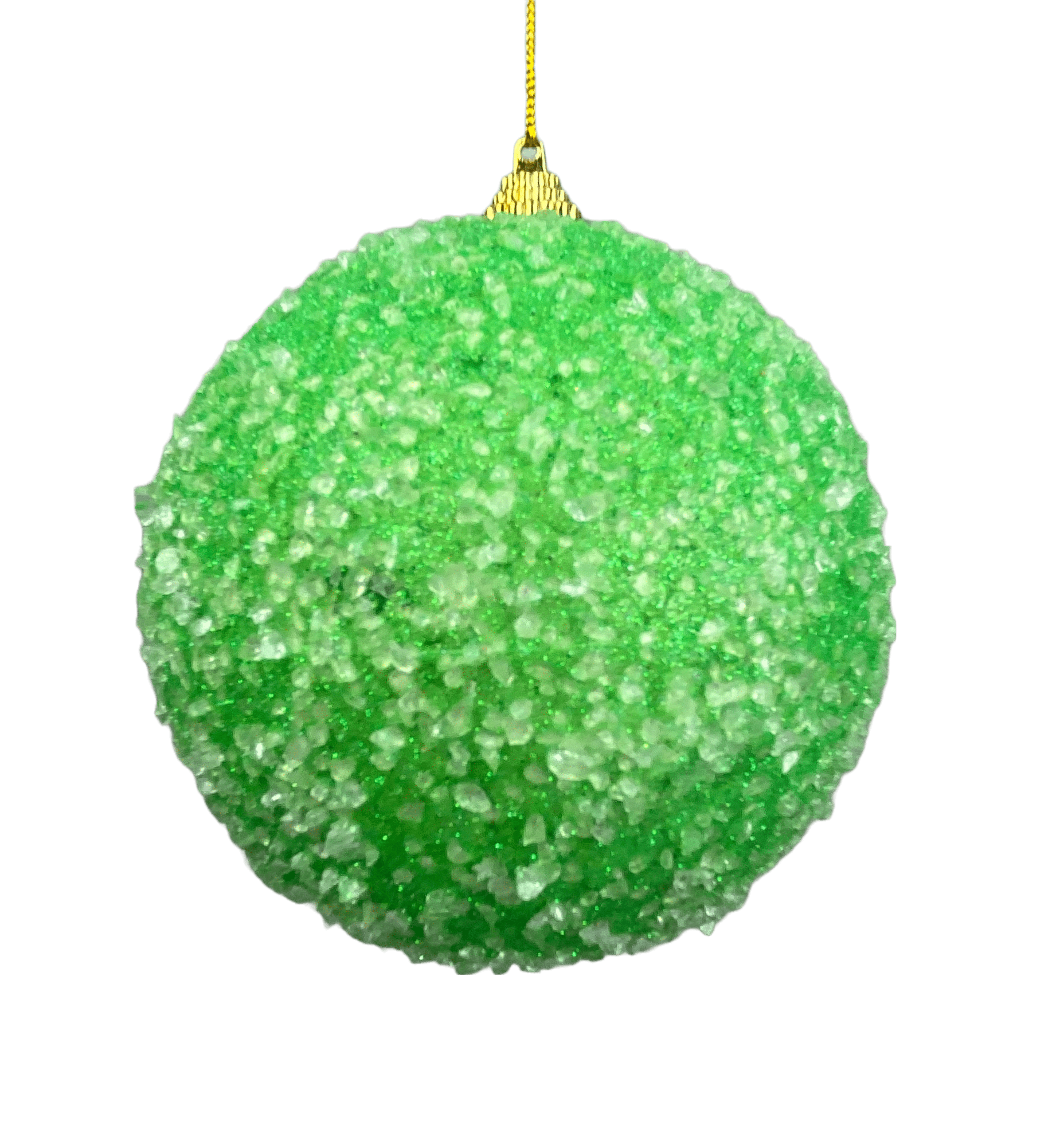 Green Iced Ornament 5" Dia Liberty Floral 85677LTGN