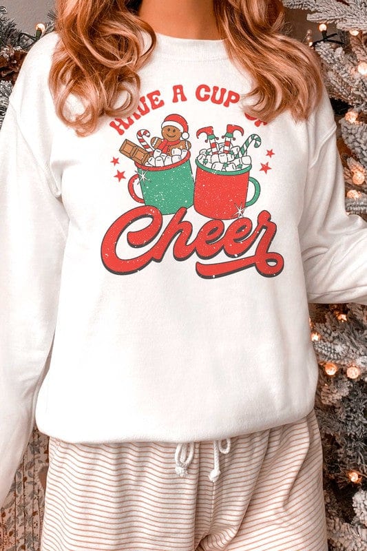 HAVE A CUP OF CHEER GRAPHIC SWEATSHIRT BLUME AND CO. WHITE / S 2000001044596