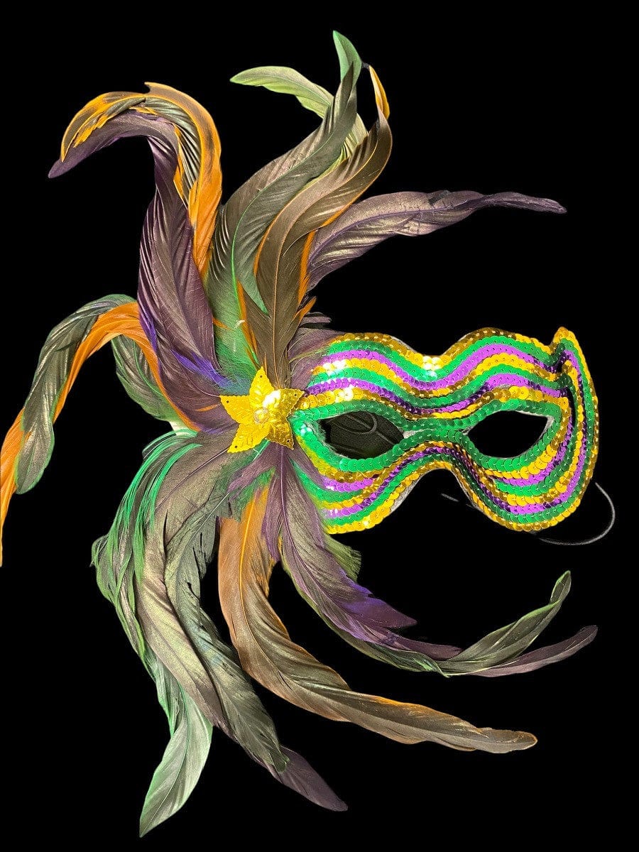 Mardi Gras Feather Mask Shirley's Direct 36012