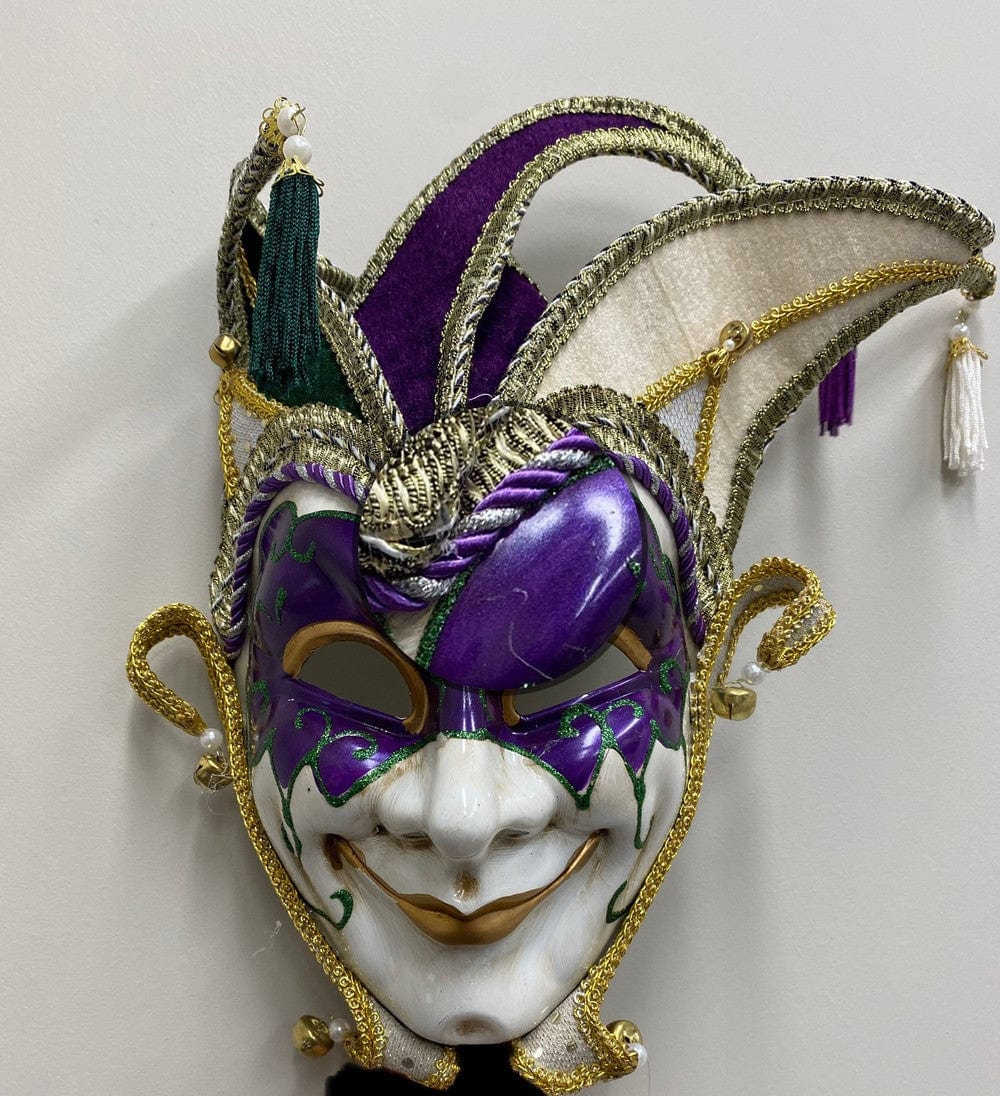 Mask with Angles and Stick - Mardi Gras Shirley's Direct 22281