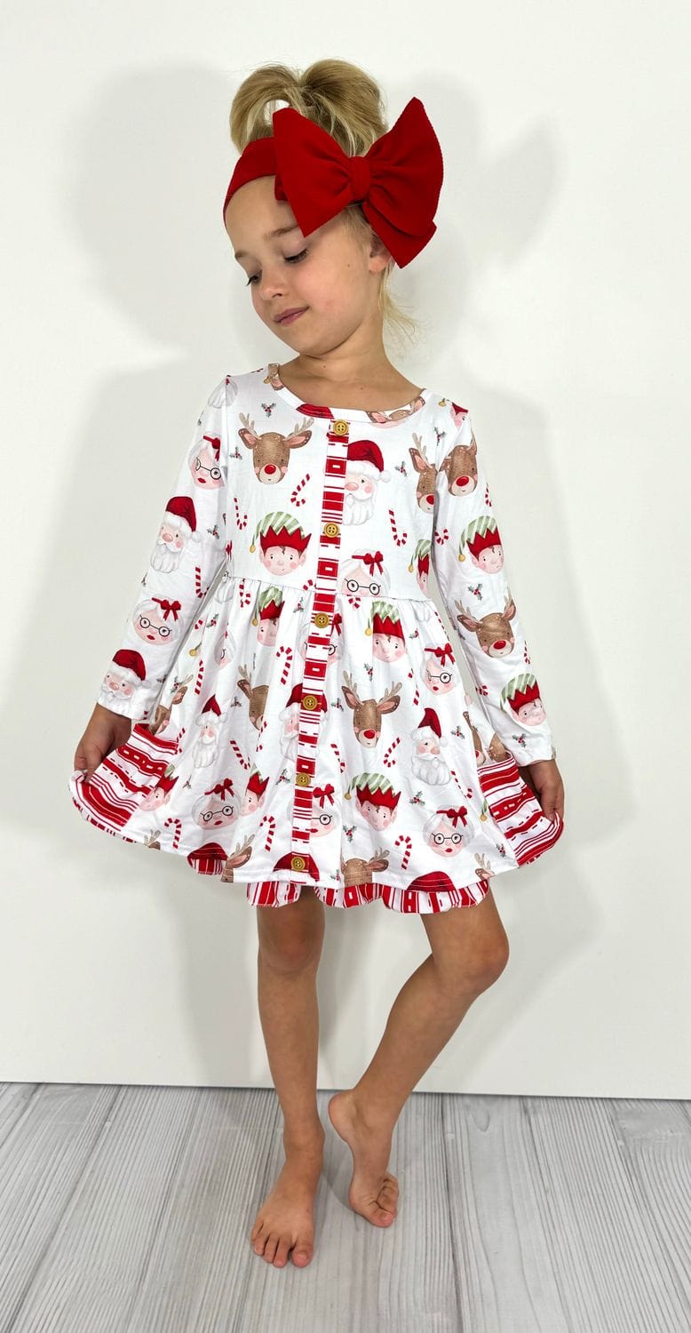 Mrs Claus Girls Dress Shirleys of Collins