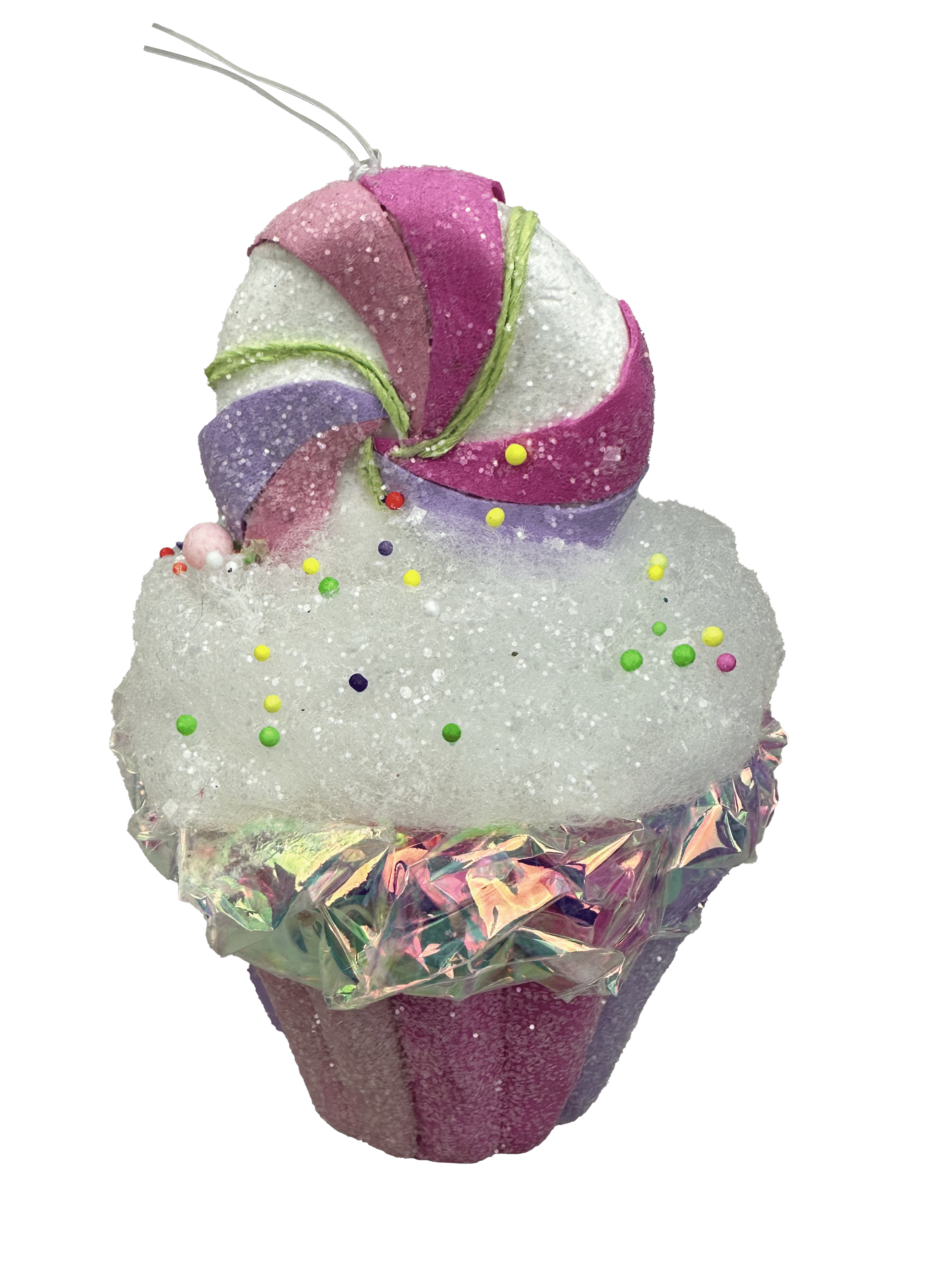 Ornament Iridescent Cupcake Liberty Floral 86200PKPU