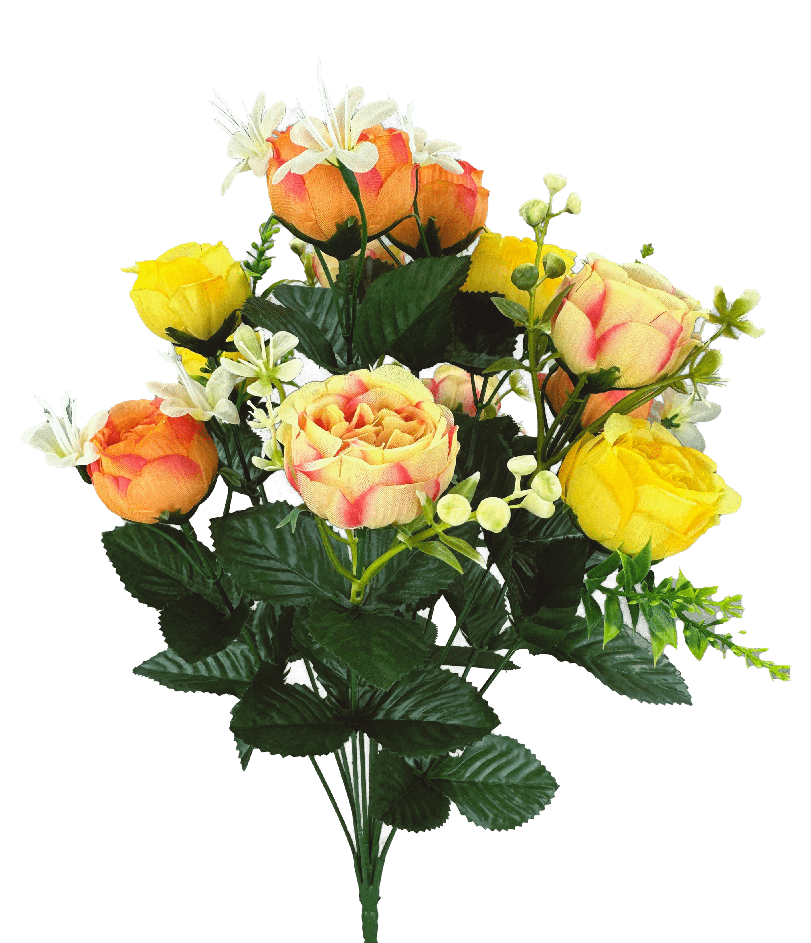 Peony Bush -Orange/Yellow x 12 H17 Liberty Floral 63669ORYW