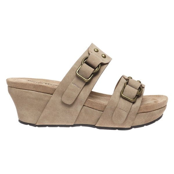 Pierre Dumas Chantal Wedge in Taupe Olem