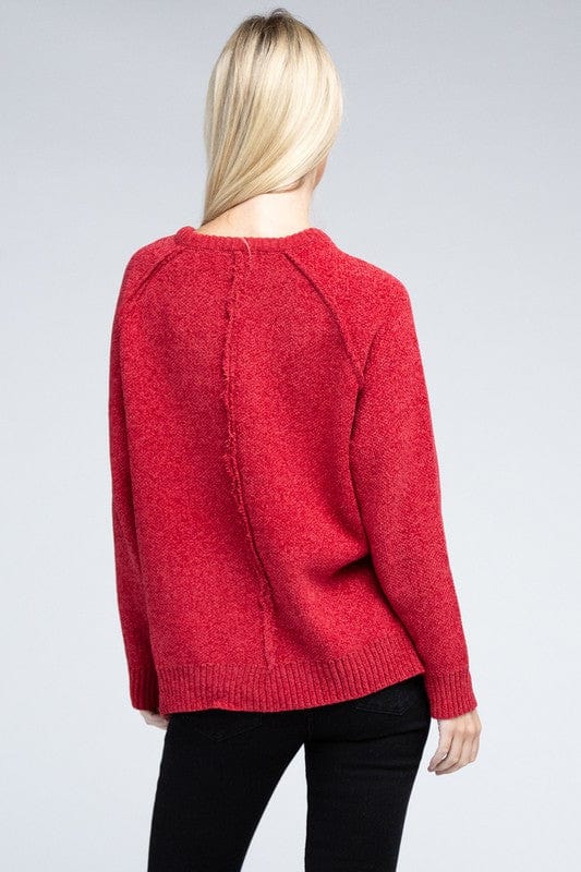 Raglan Chenille Sweater ZENANA