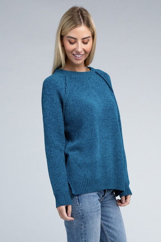 Raglan Chenille Sweater ZENANA