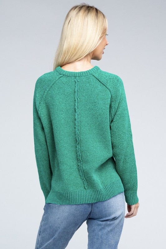 Raglan Chenille Sweater ZENANA