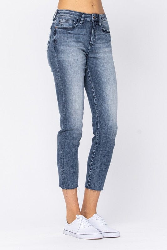 Raw Hem Relaxed Fit Judy Blue Jeans-88191 (Copy) Judy Blue