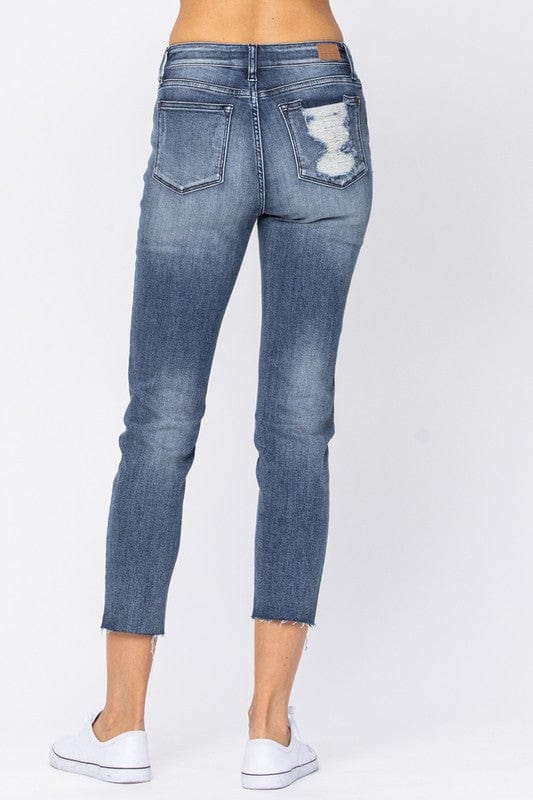 Raw Hem Relaxed Fit Judy Blue Jeans-88191 (Copy) Judy Blue