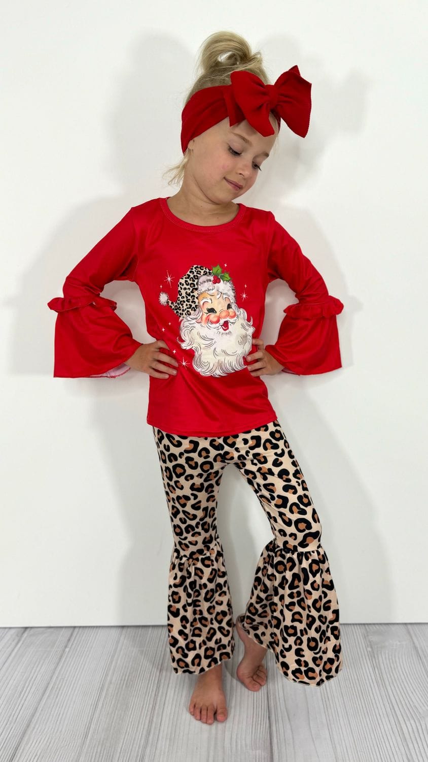 Red Leo Santa Girls Set Shirleys of Collins