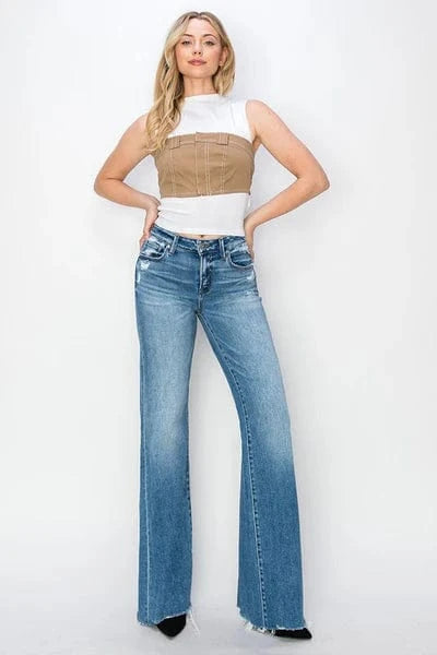 Risen Mid Rise-Wide Jeans Risen clothing