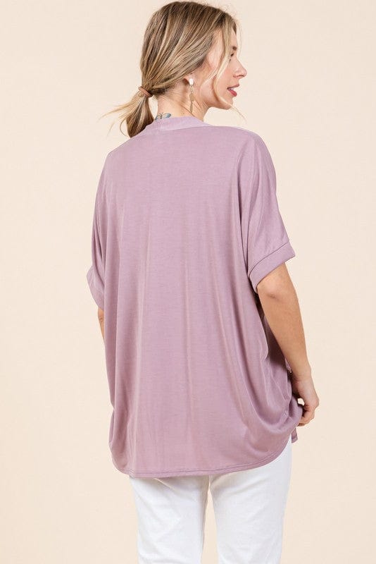 Softest Boxy V-neck Top- JODIFL