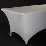 SPANDEX 6' RECTANGLE TABLE COVER Shirley's Direct Tablecloth Ivory 4208-Ivory