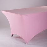 SPANDEX 6' RECTANGLE TABLE COVER Shirley's Direct Tablecloth Pink 4208-Pink