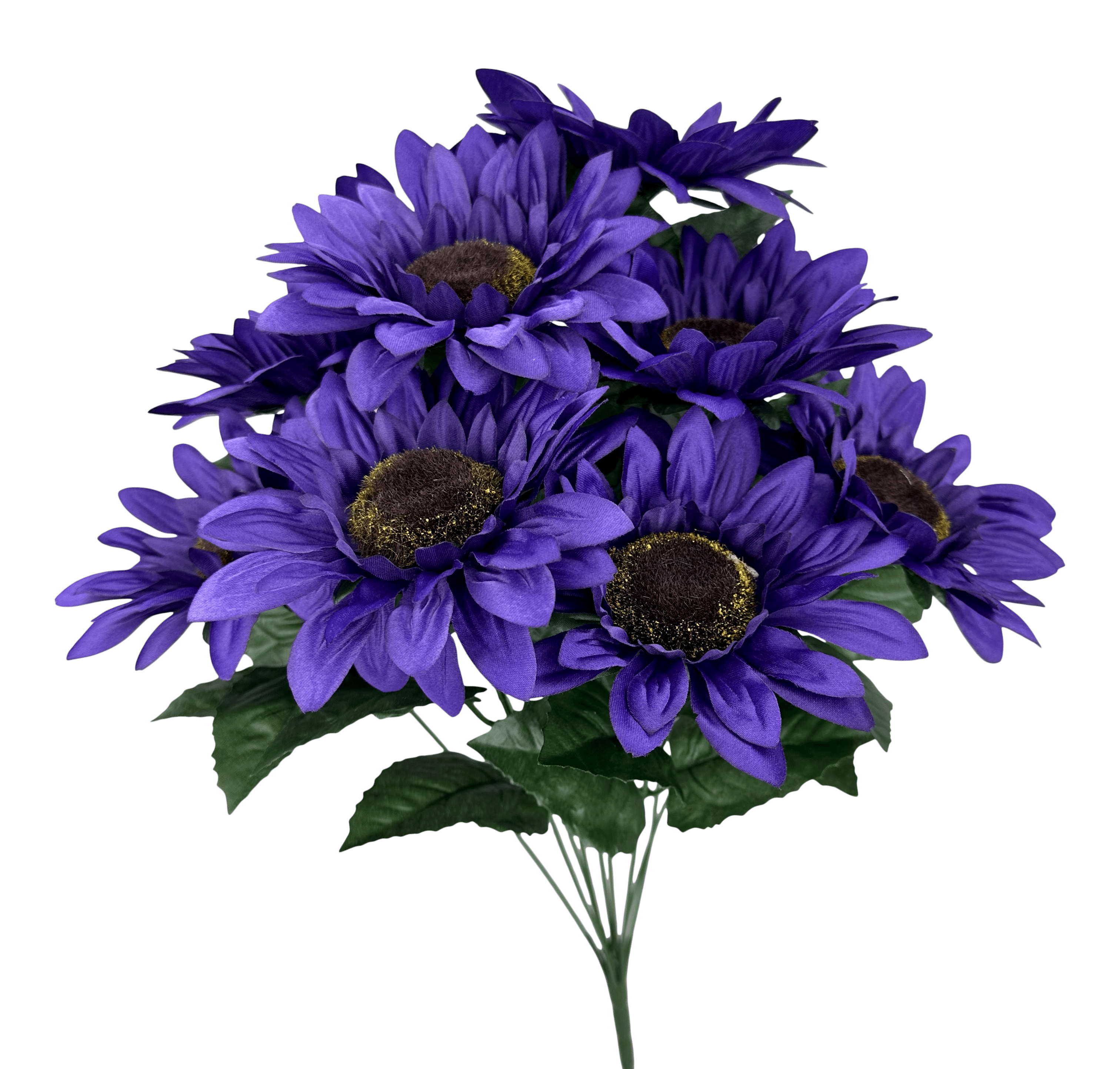 SUNFLOWER BUSH X 9 H21 PURPLE Liberty Floral 57333PU