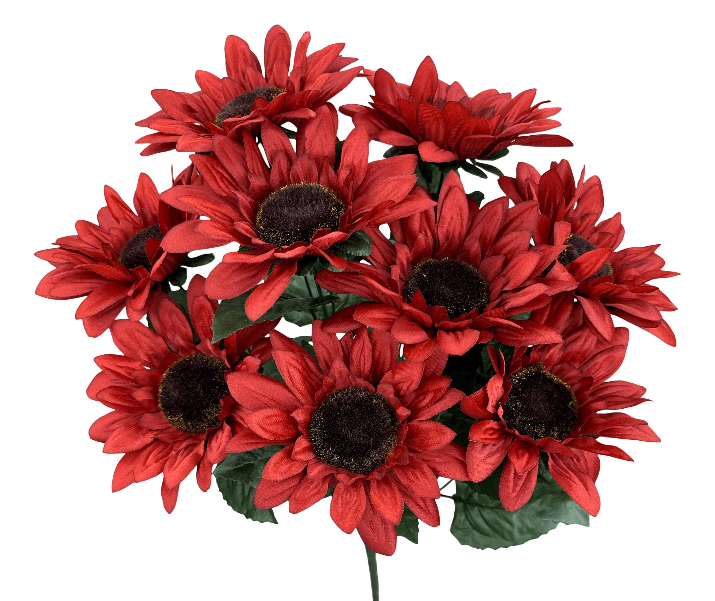 SUNFLOWER BUSH X 9 H21 RED Liberty Floral 57333RD