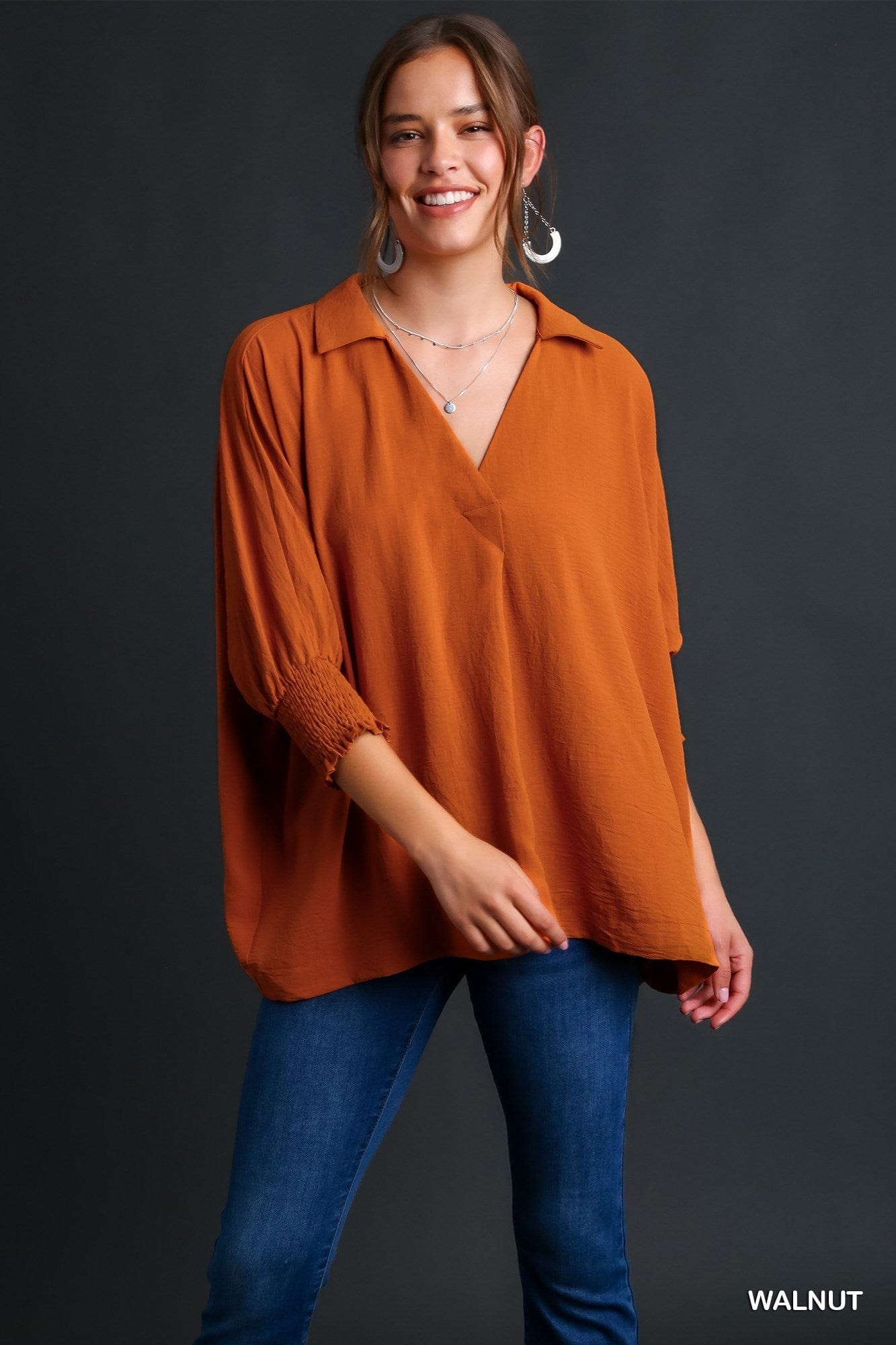 Textured Boxy Cut Blouse-2 COLORS UMGEE