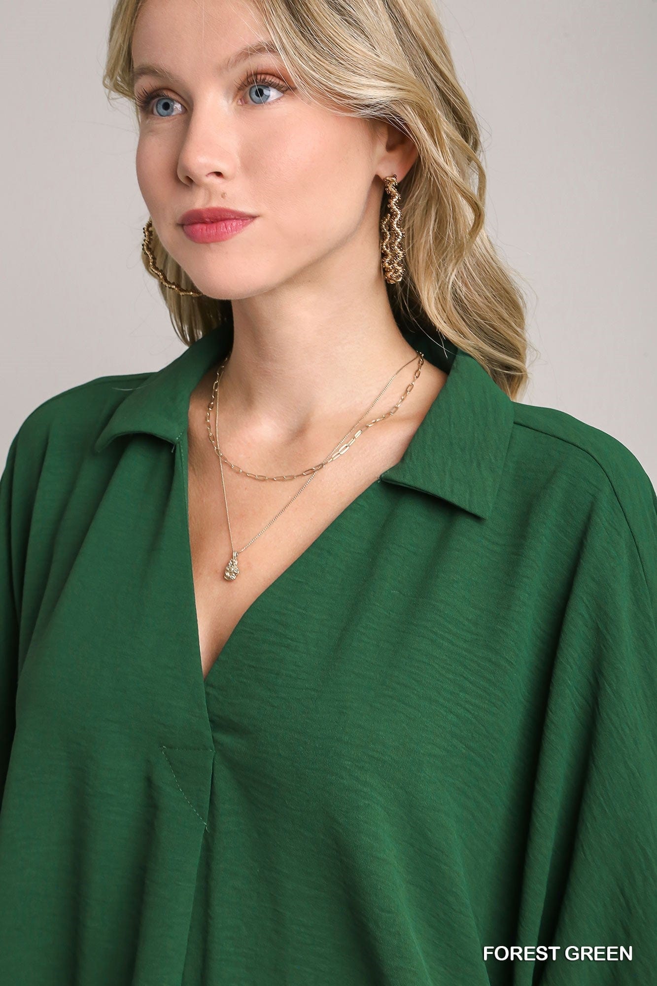 Textured Boxy Cut Blouse-2 COLORS UMGEE