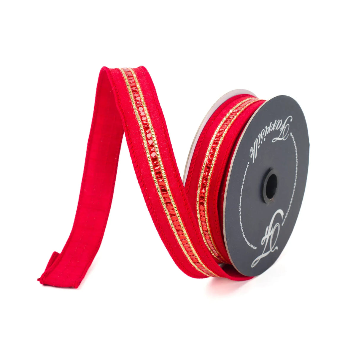 TWINKLE TRIM 1" X 10YD-RED-FARRISILK FARRISILK RK756-02