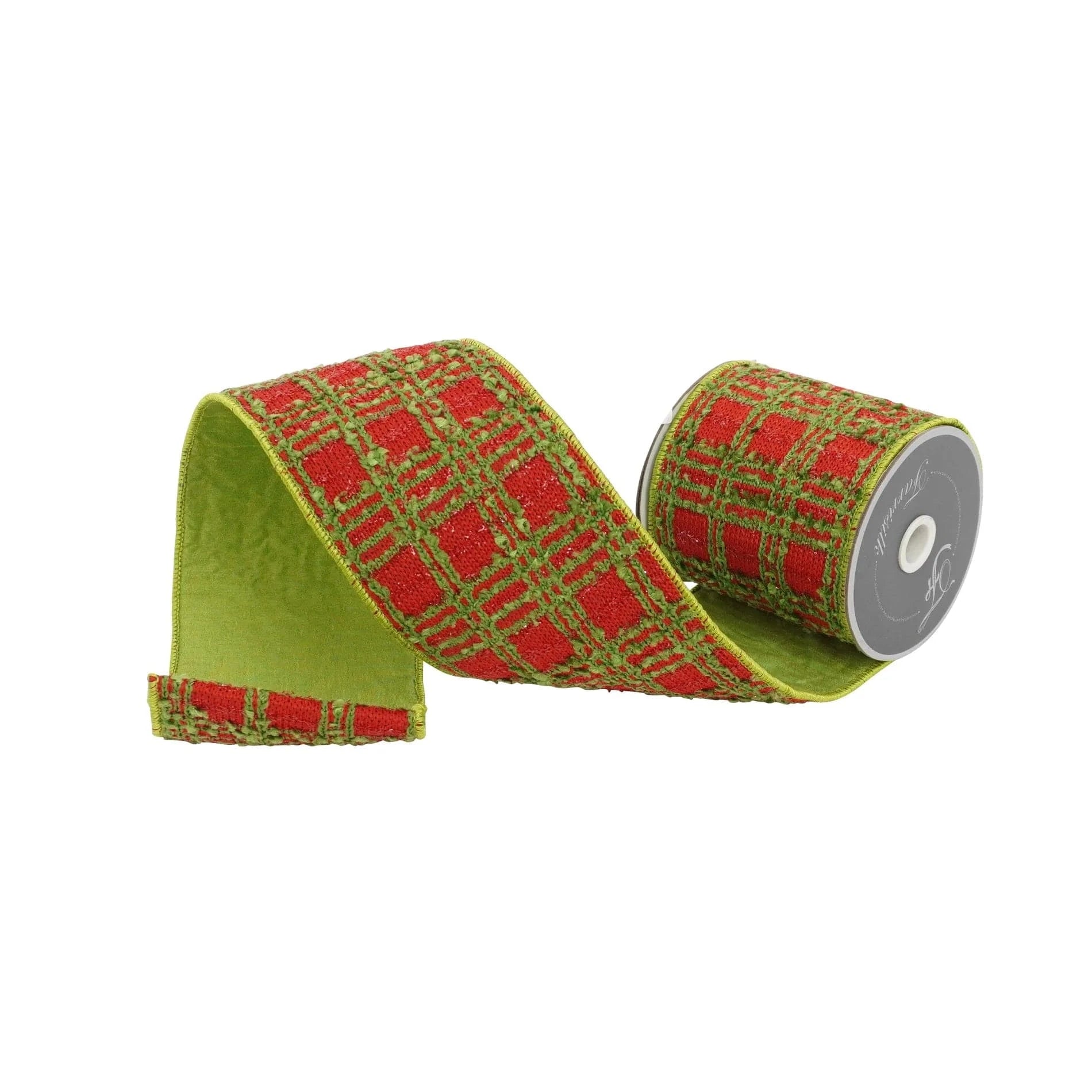 WHO-LIDAY PLAID4" X 5 YDS FARRISILK RIBBON-RC097-48 FARRISILK RC097-48