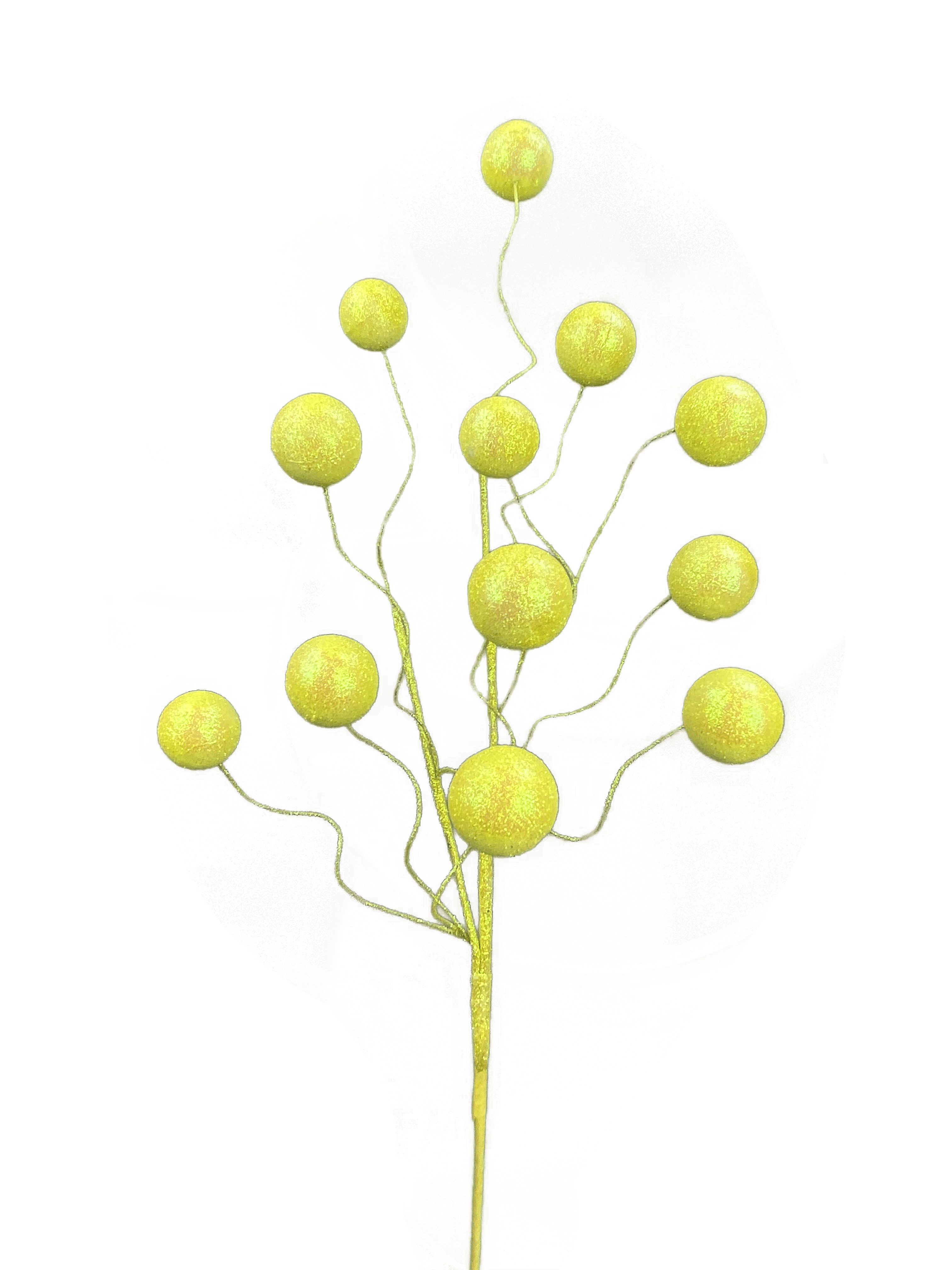 YELLOW BALL SPRAY X12 H24 Liberty Floral 85712YW