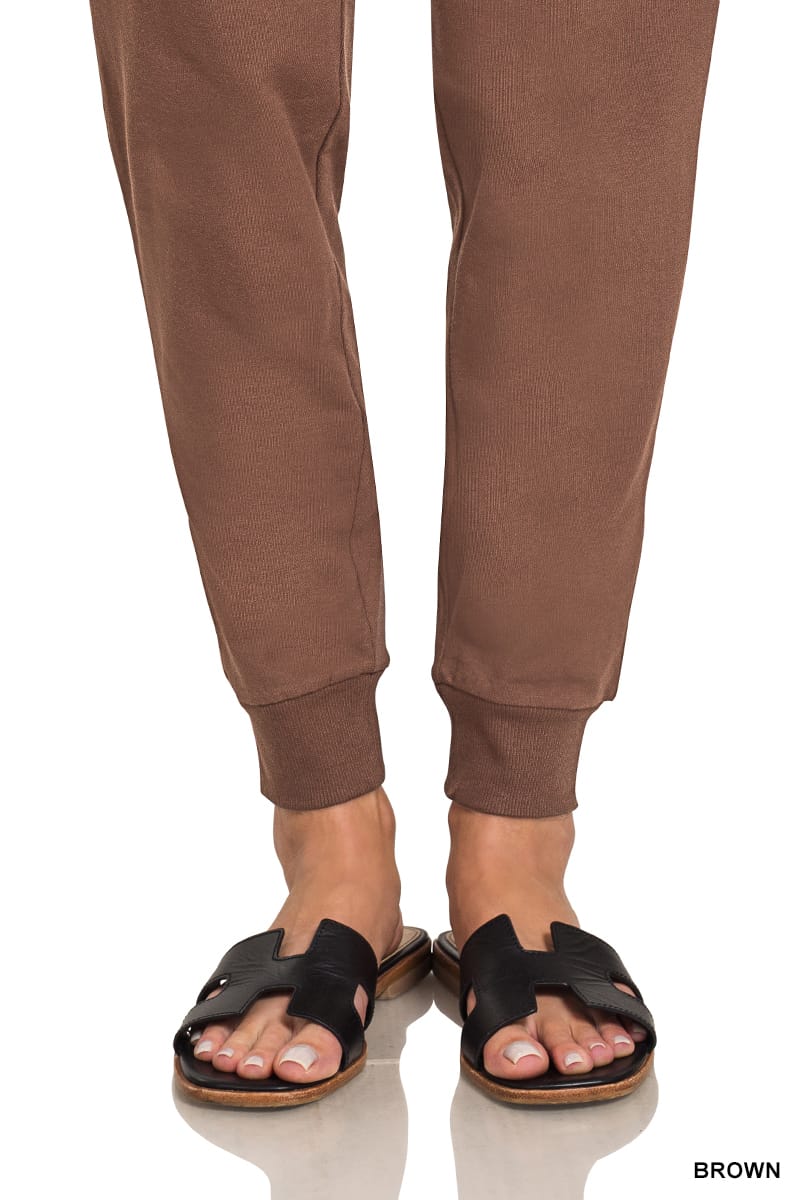 Zenana Cotton Jogger Pants ZENANA
